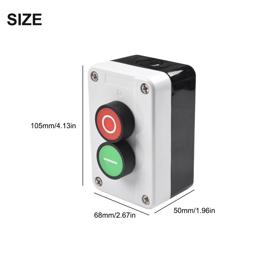 Ergonomic Push Button Station Switch with Box for Remote Motor Control