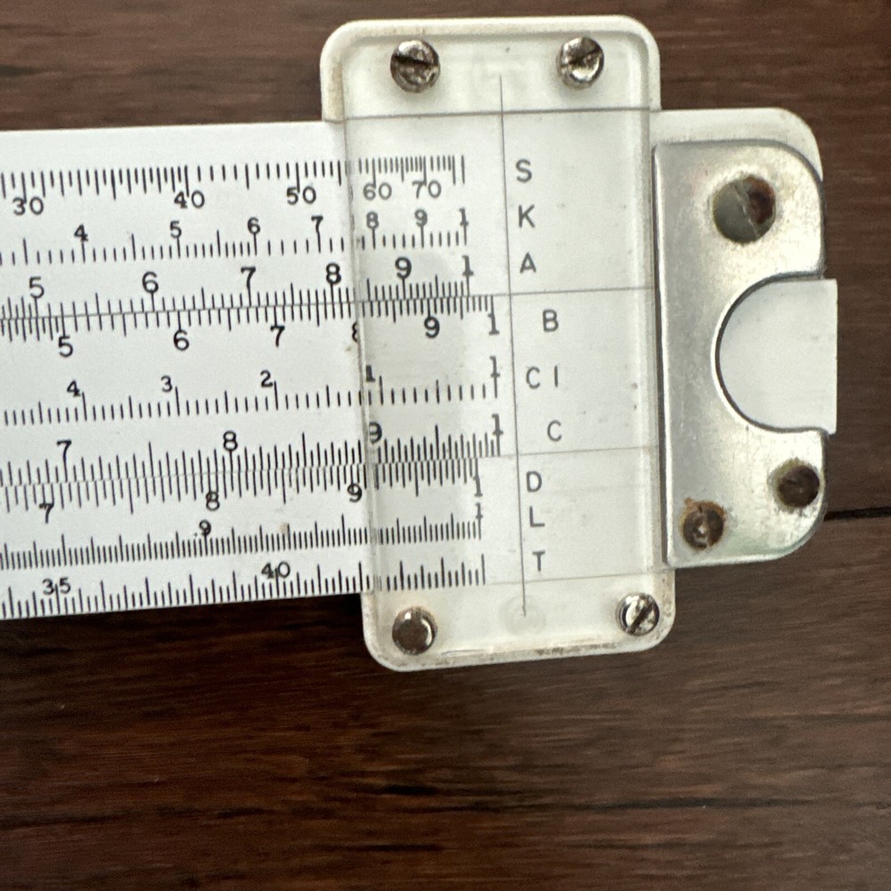 Mannheim Professionl Slide Rule: ACU-MATH no. 511 Vintage Case