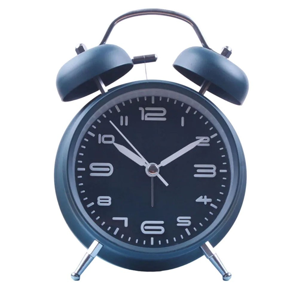 Classic Analog Alarm Clock with Silent Operation and Easy Battery Replacement