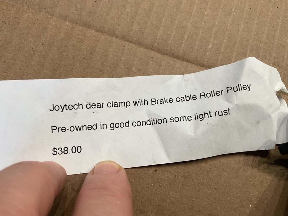 Joytech rear clamp with brake cable rollar pulley