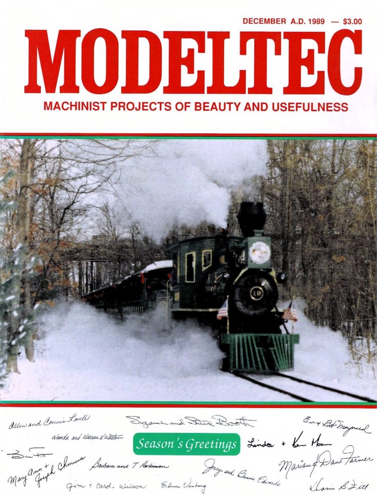 MODELTEC Magazine December 1989 Railroading Machinist Projects