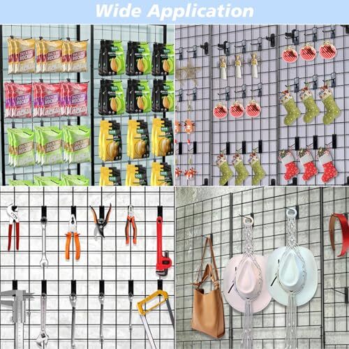 Gridwall Hooks 6 Inch 12PC Display Hooks for Grid Wall Heavy Duty Gridwall Ho...