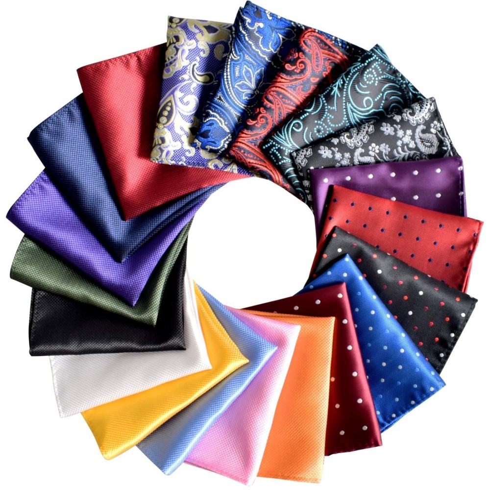 Jeatonge Pocket Squares for Men 20 Pack Mens Medium, Multicolor