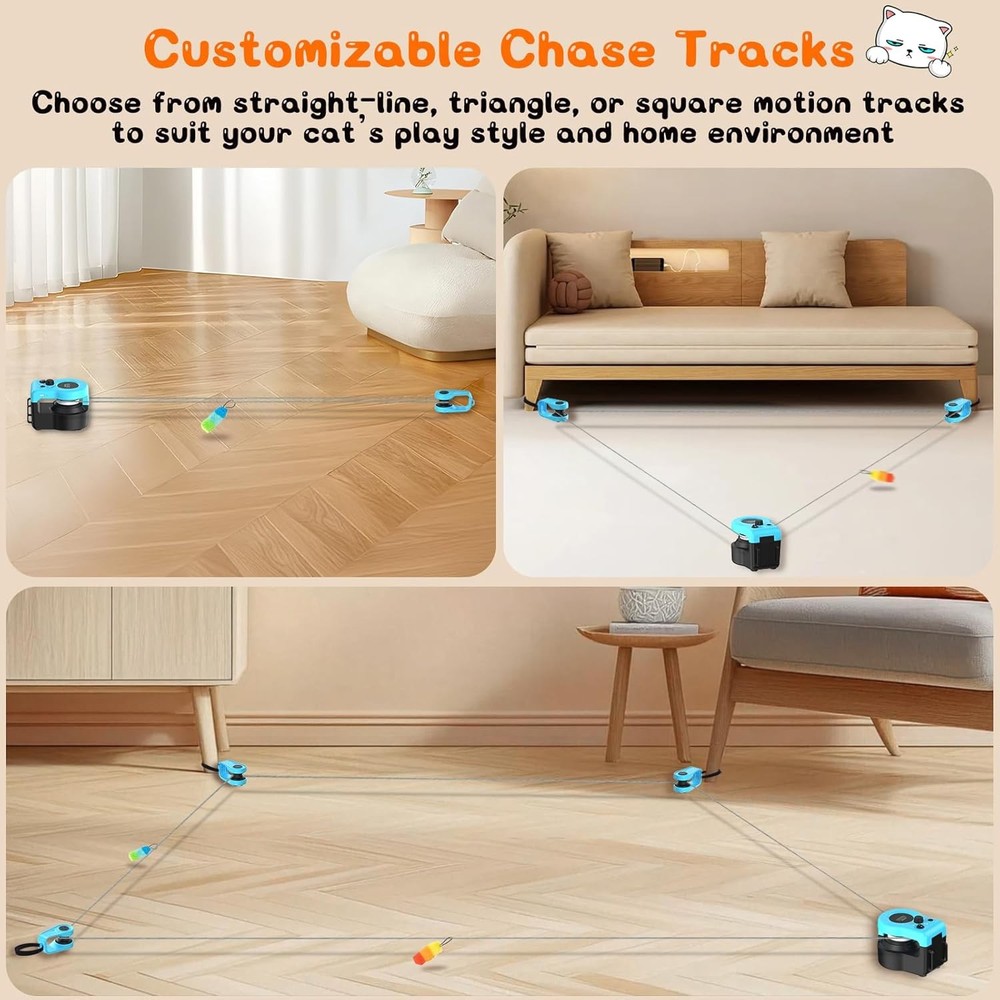 Indoor Interactive Cat Toy - Automatic Cat Treadmill with Remote Control,