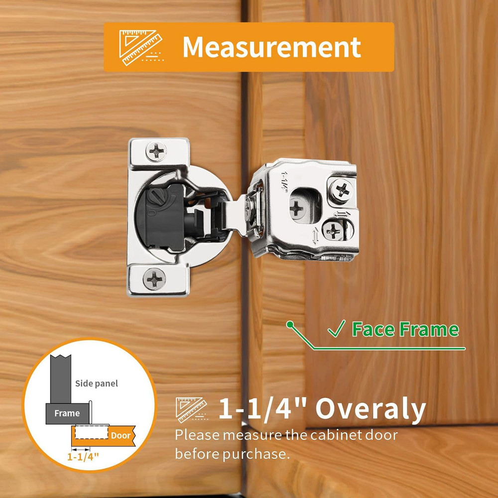 30 Pack Soft Close Concealed Hinges - Satin Nickel 105° Open Angle