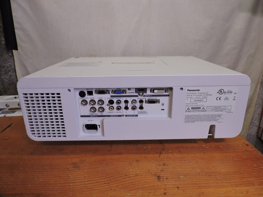 Panasonic PT-EZ570U projector 5000 Lumen projector with remote & ceiling mount#7
