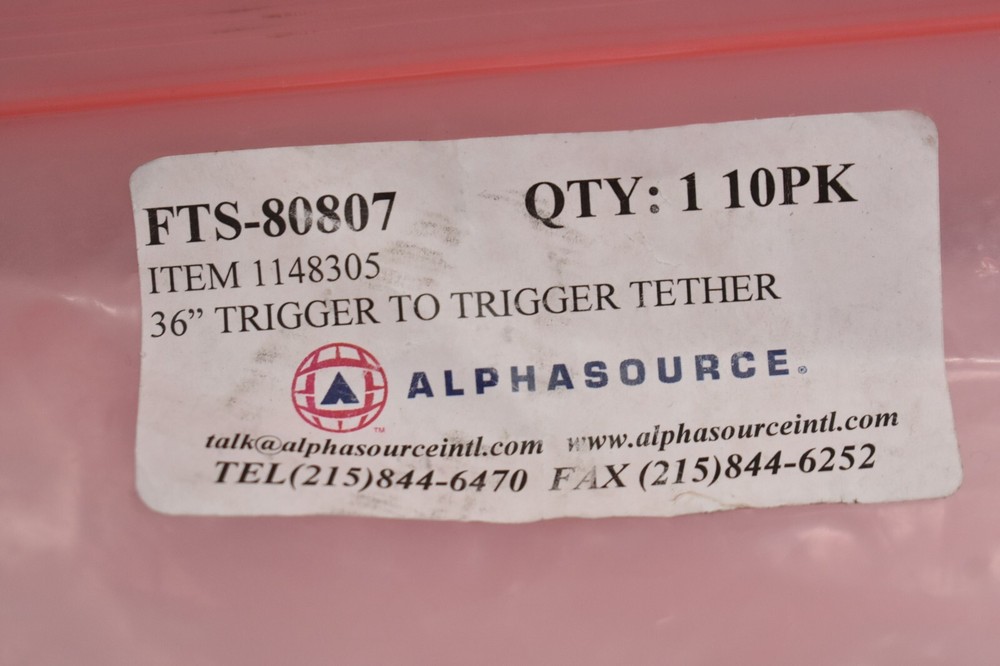 Alphasource 36" Trigger To Trigger Tether 10 Pack Orange FTS-80807 1148305