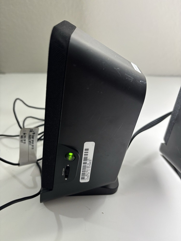 Creative A60 Twin Black Stereo Speaker System - Tested & Working