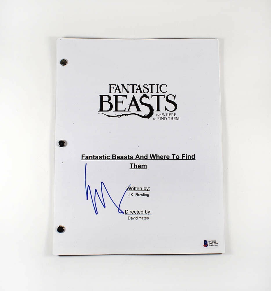 Ezra Miller Fantastic Beasts Signed Autographed Script BAS BECKETT COA