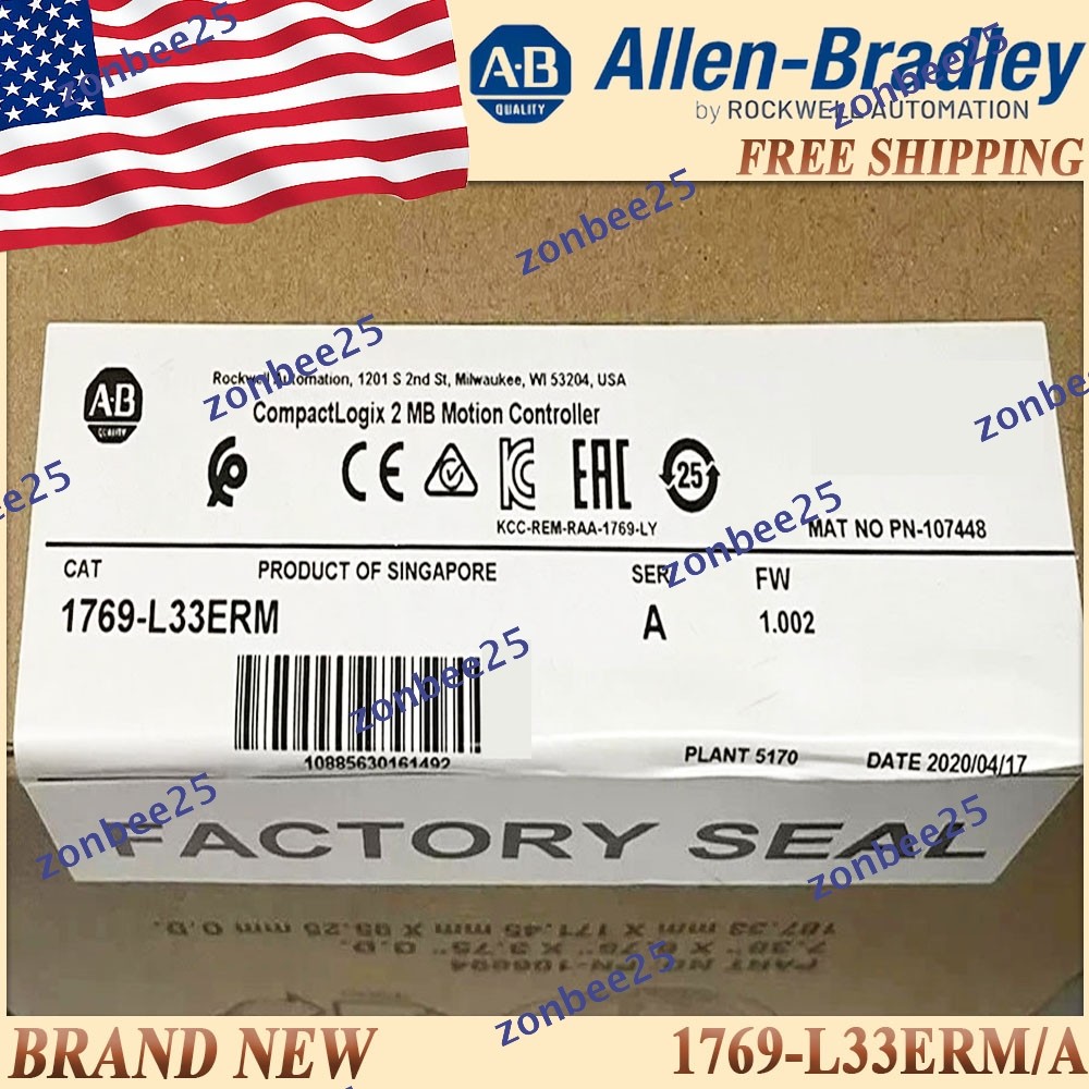 AB 1769-L33ERM/A CompactLogix 2MB Motion Controller Factory Sealed 1769L33ERM US