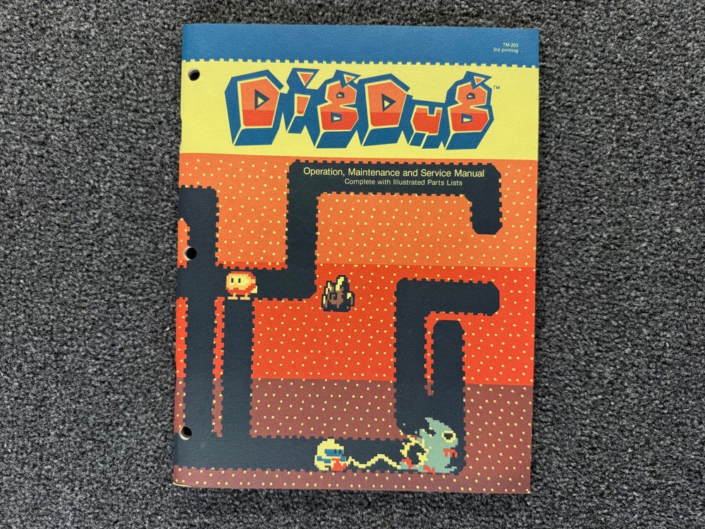 Atari Dig Dug Arcade Video Game Manual Schematics ORIGINAL