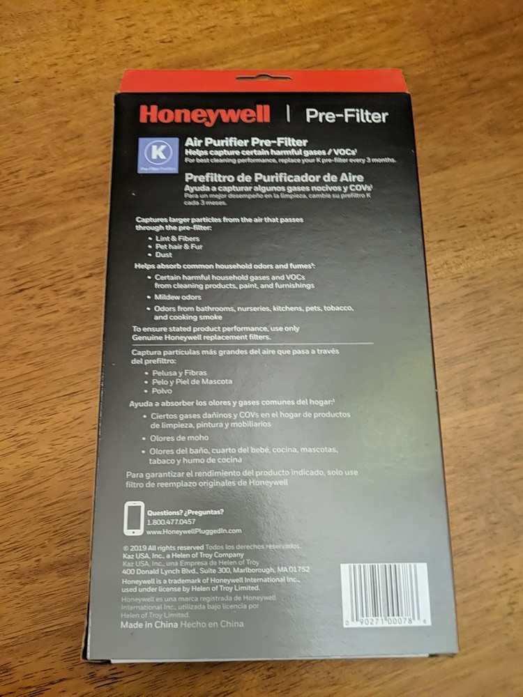 Honeywell HRFK3 Replacement Filter - Black