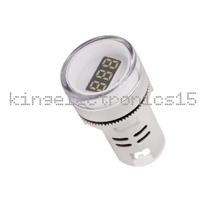 New 22MM White AC60-500V LED Voltmeter Voltage Meter Indicator Pilot Light