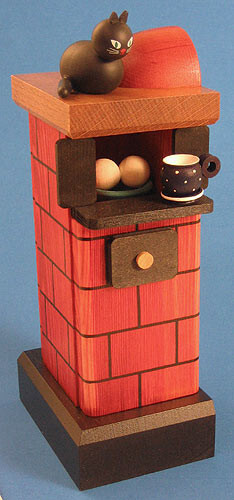 Red Tiled Stove German Smoker