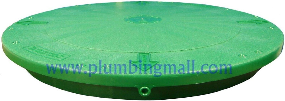 24" Heavy Duty Flat Riser Lid for  Risers or Corrugated Pipe Risers, Green