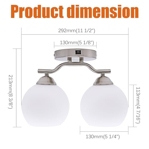 12V RV Pendant Dining Table Light with Replaceable Bulb (2 X E26 Bulb