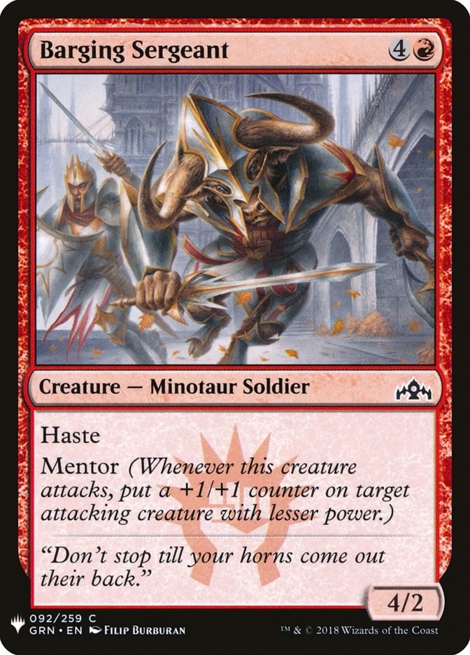 Barging Sergeant The List Reprints 92 MTG LP
