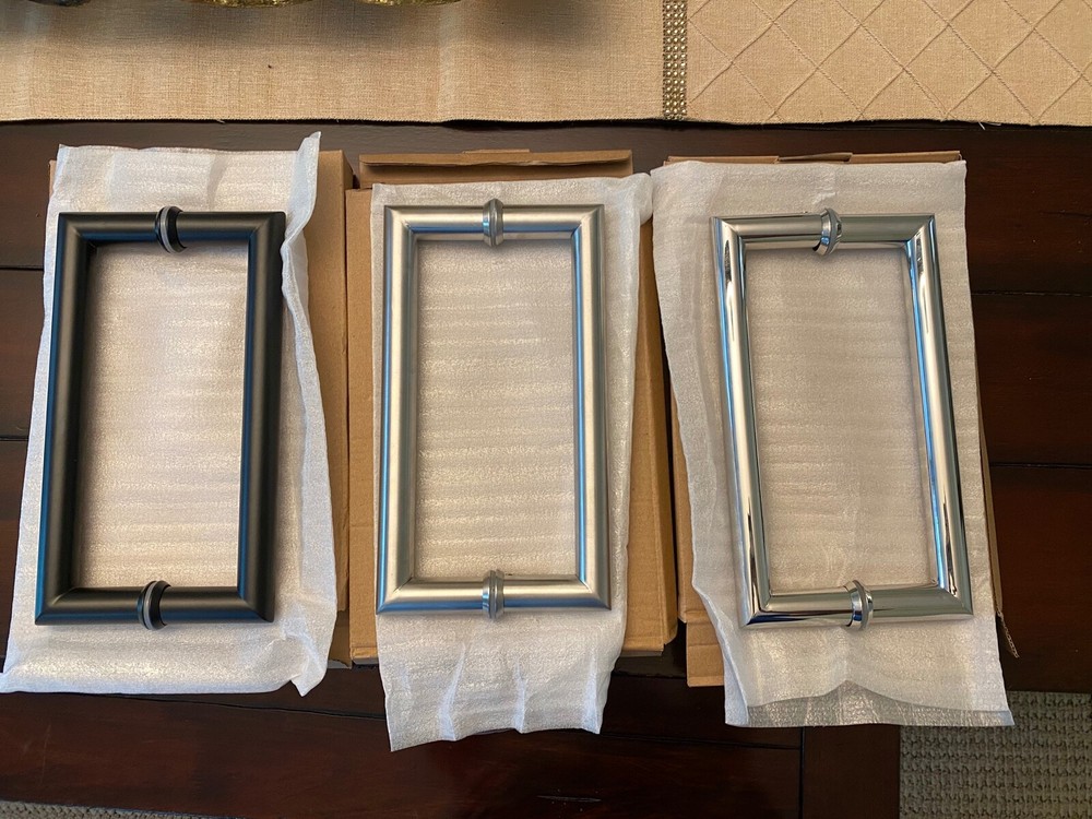 Shower Door Handle - 8" Mitered Handle / Pull (NEW STYLE)