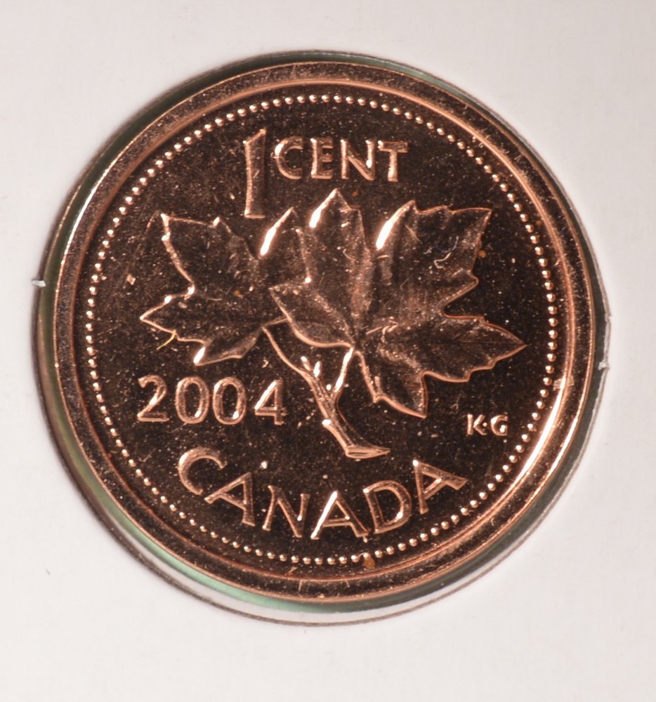 2004P Canada Penny - Proof Like (PL) Uncirculated From Set -   🇨🇦🇨🇦