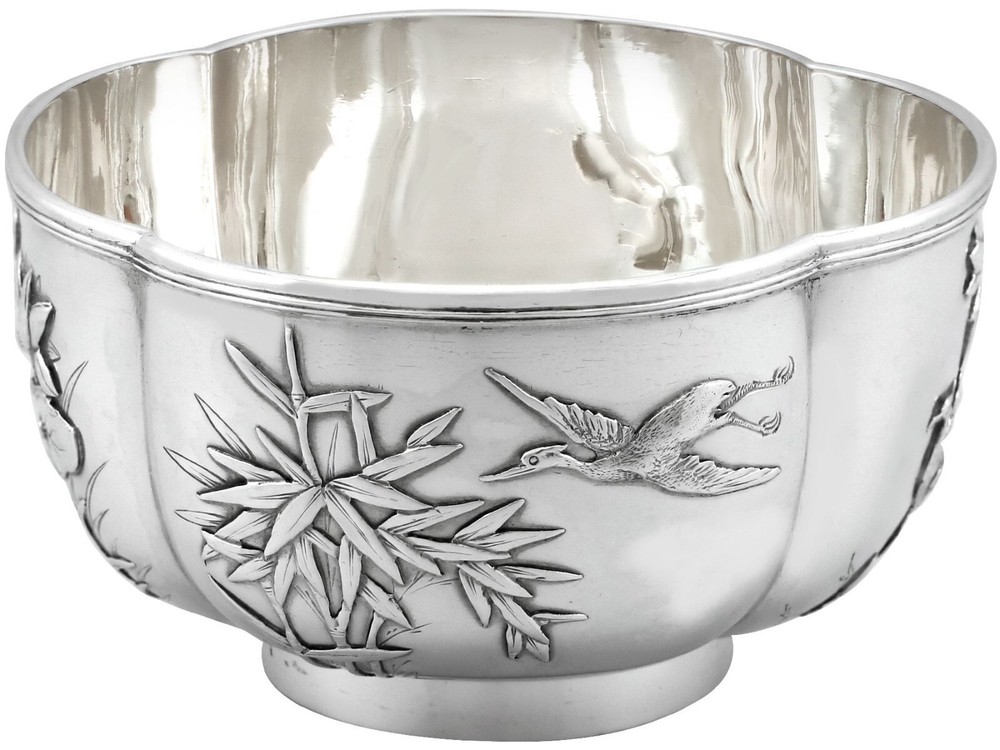 Antique Chinese Export Silver Bowl Circa 1900