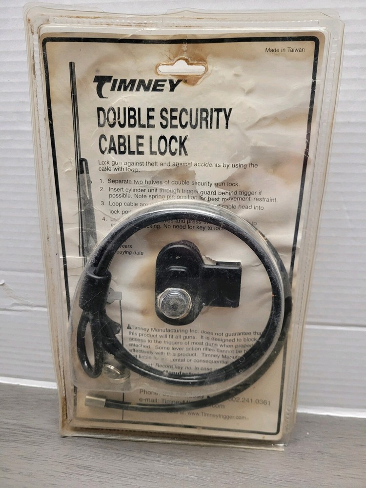 Timney Triggers Double Security Cable Gun Lock Trigger Lock Unopened