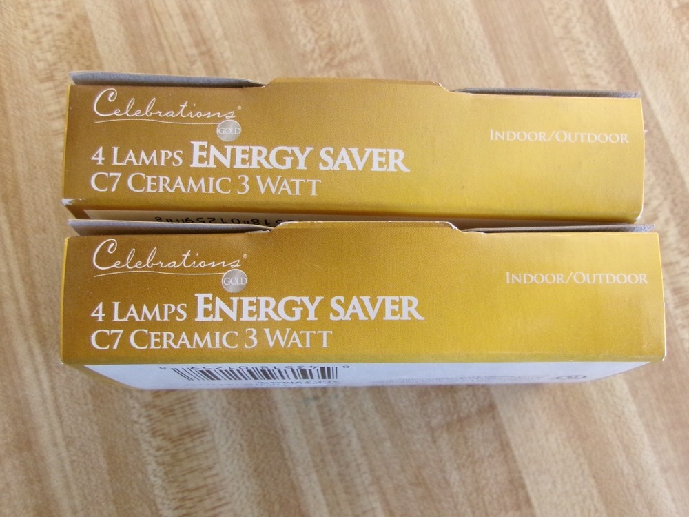8 VTG Celebrations Replacement Bulbs C7 Ceramic, Multicolored