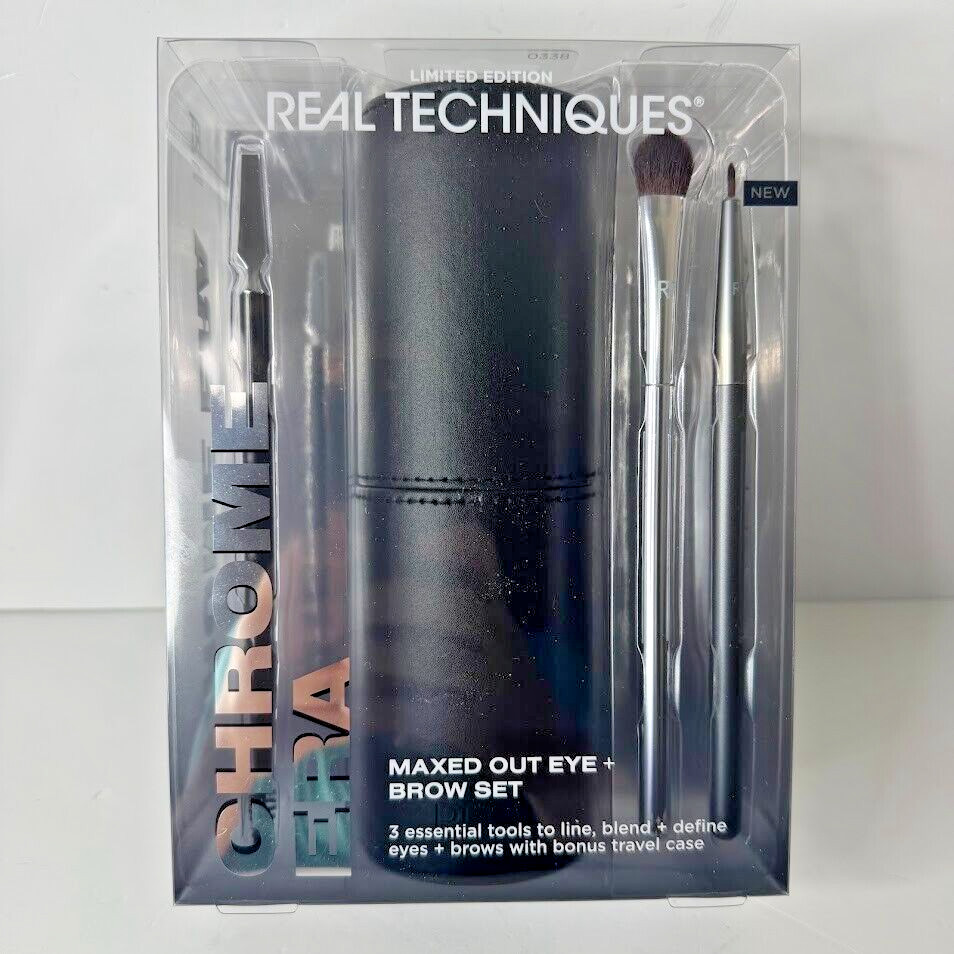 REAL TECHNIQUES || Chrome Era *LIMITED EDITION* Maxed Out Eye + Brow Set 🔲NIB🔲