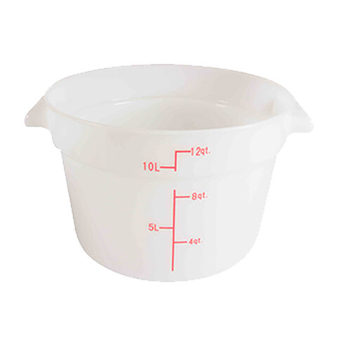 Thunder Group PLRFT312PP 12 Quart Round Food Storage Container - White