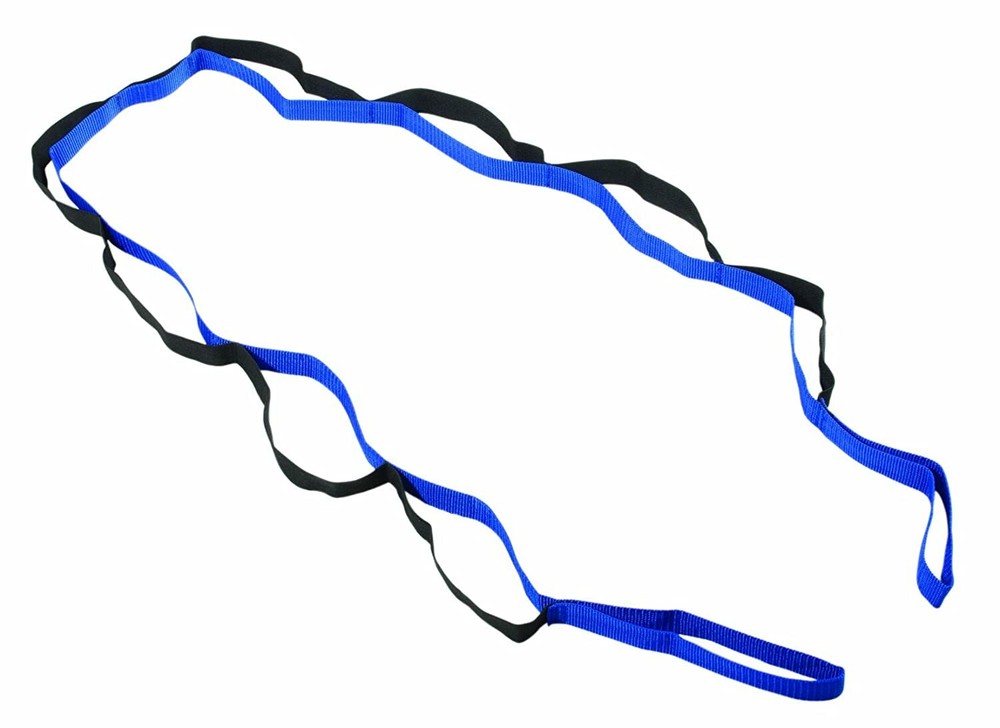 Cando Stretch Out Strap with Instructional Exercise Guide - Blue