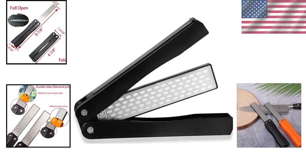 Portable Diamond Sharpening Stone - Double-Sided for Quick and Precise Cutting