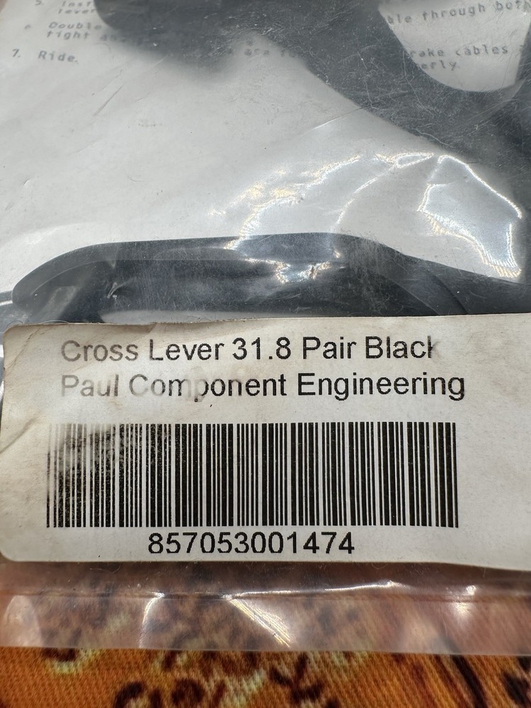 Paul Component Engineering Cross Lever Brake Levers 31.8 Black Right/Left Set