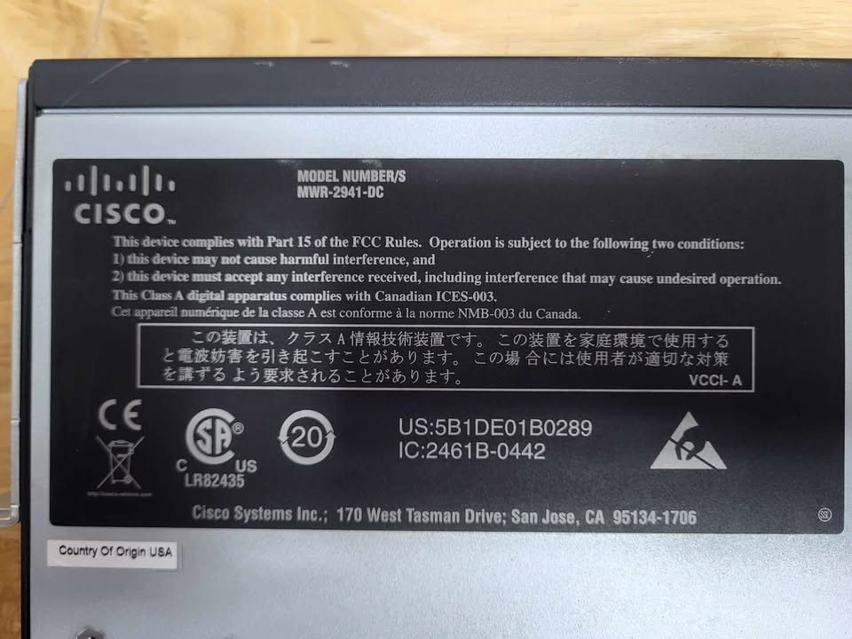 Cisco Mobile Wireless Router / MRW2941DC