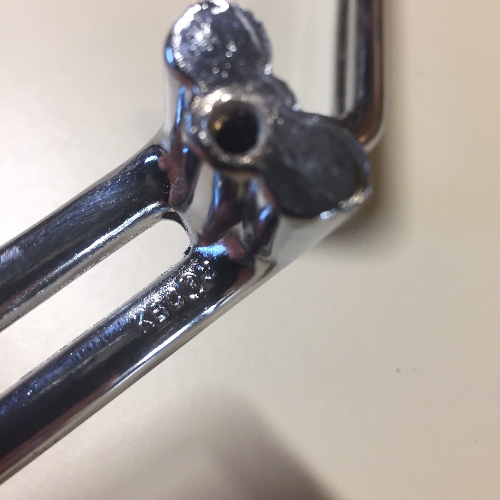 2 Vintage KBC Chrome Split Bar Drawer Pull Mid Century Style Lot I