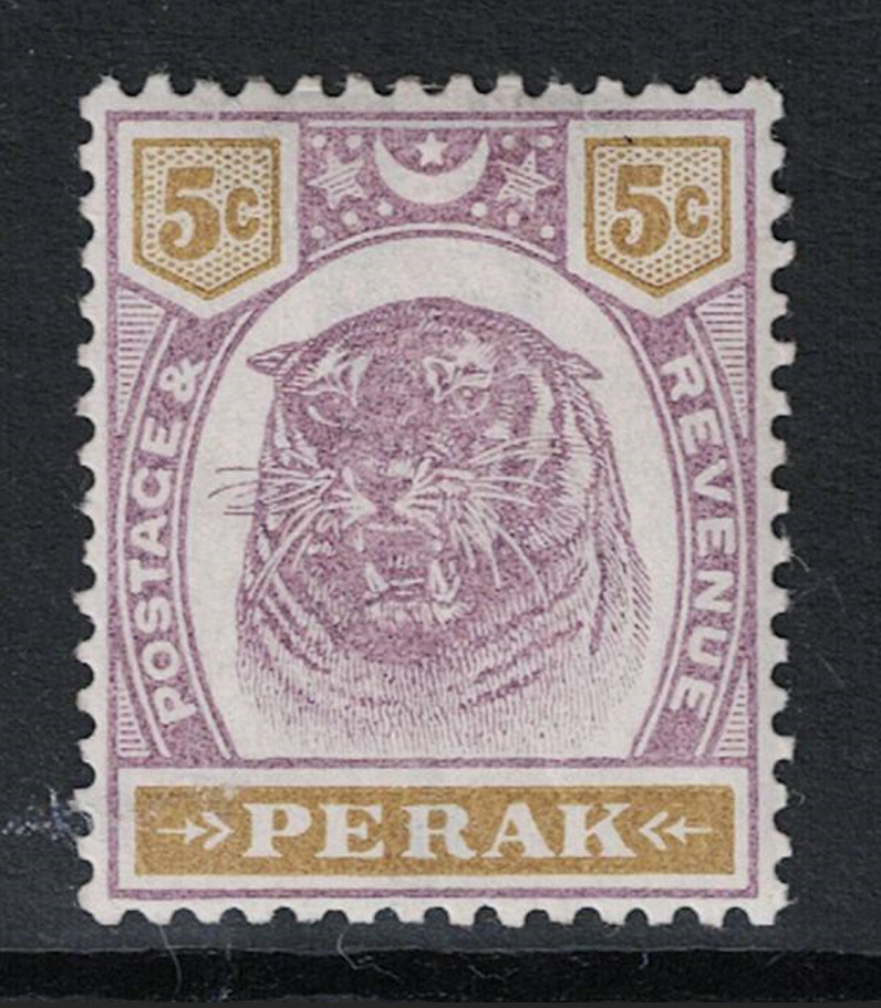 Malaya Perak SG# 70 Mint Light Hinged - S19745
