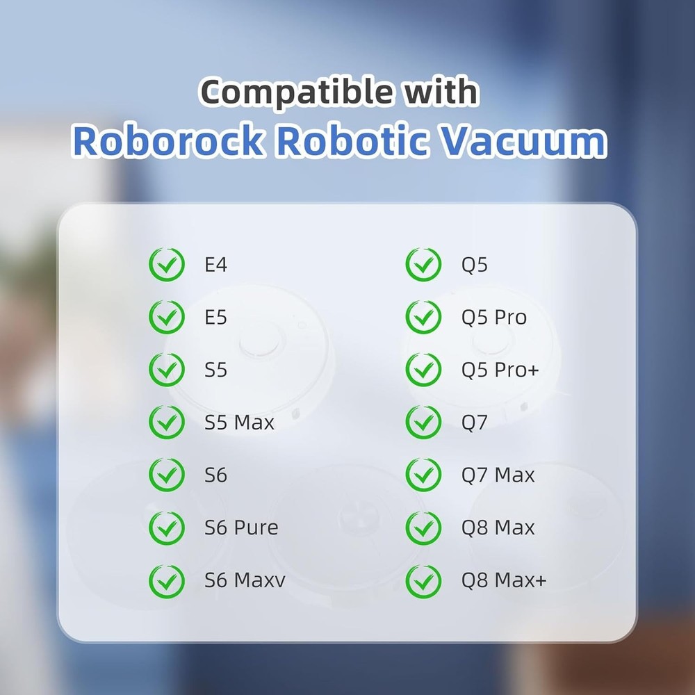 Replacement Spare Microfiber Mop Cloth Pad Compatible With Roborock Q7 Max, Q...