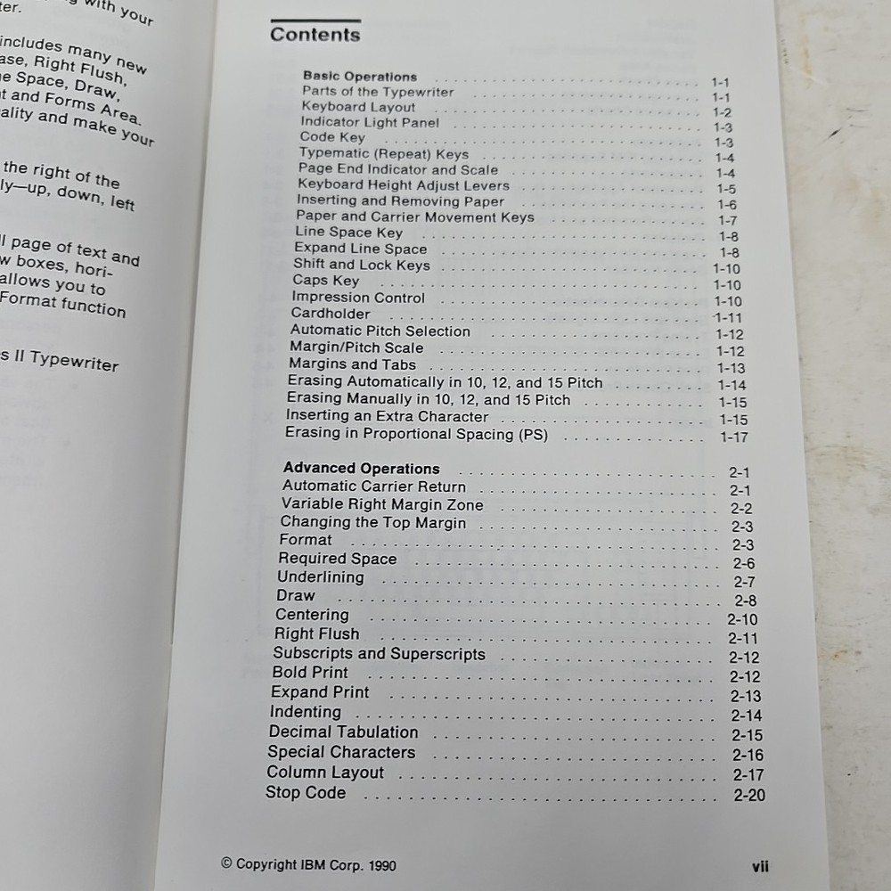 IBM 6783 WHEELWRITER 10 SERIES II TYPEWRITER Operators Guide