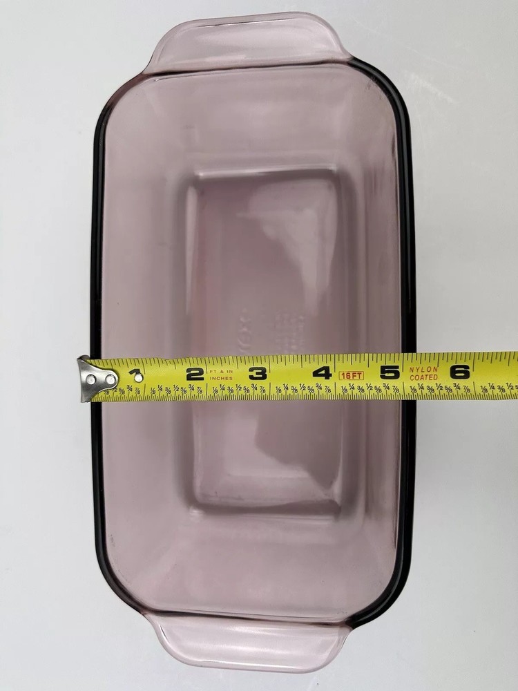 Pyrex 213-R Cranberry Rectangular 10 3/8” Casserole Loaf Pan 1.5 Qt/1.5L