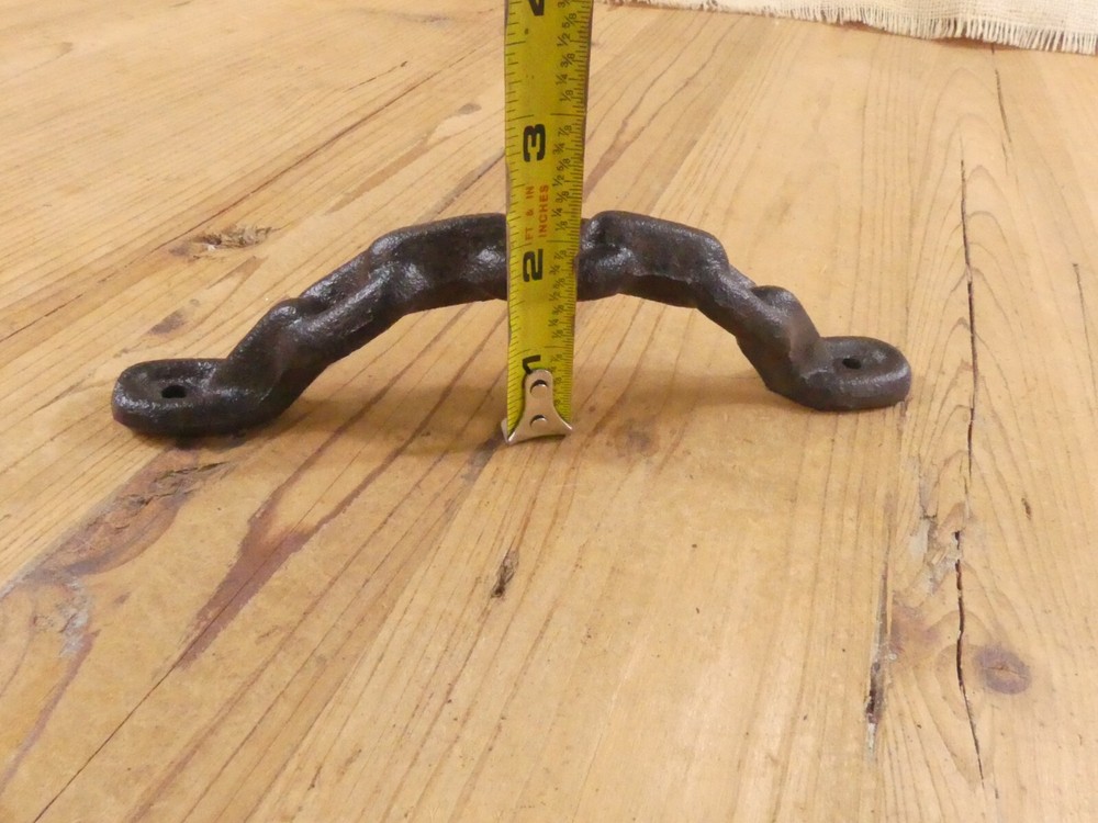 4 Large Cast Iron Antique style CHAIN Barn Handle, Gate Pull, Shed Door Handles