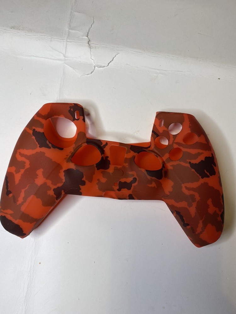 PS5 rubber controller cover red camoflage