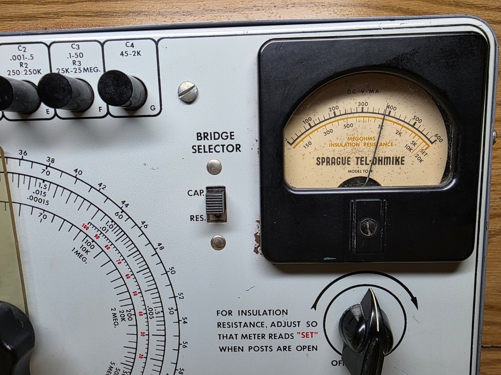 Sprague TO-4 Capacitor Tester Completely Restored Tel-Ohmike Heathkit