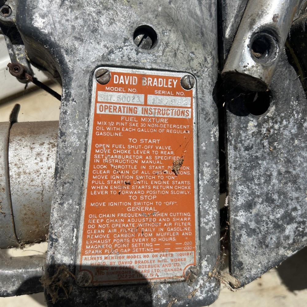 David Bradley Chainsaw