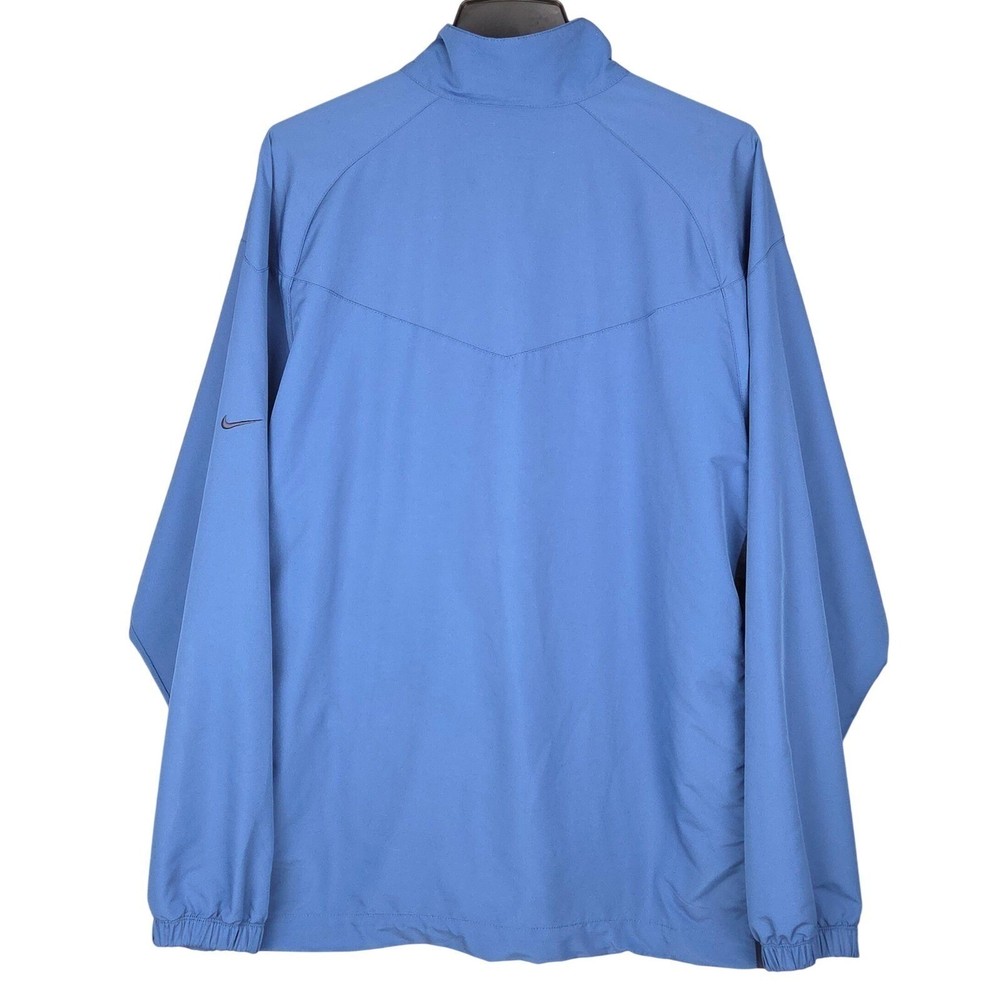 Nike Golf Windbreaker Mens Large Blue Pullover Jacket Quarter Zip Athletic