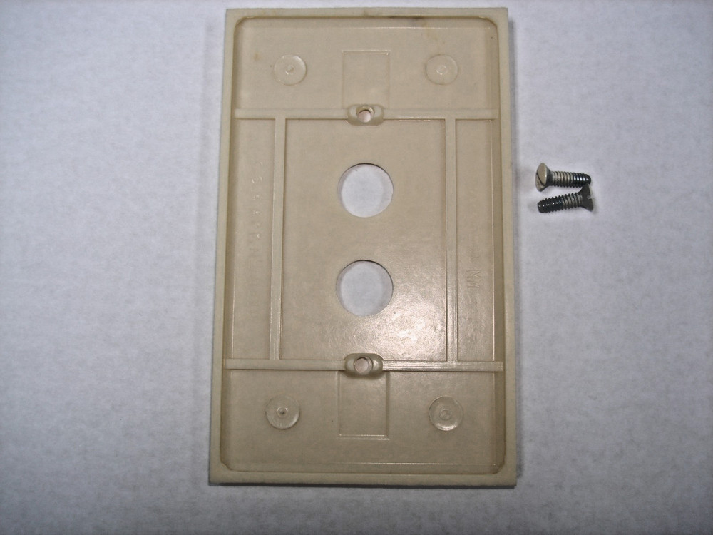 Vintage Push Button Switch Plate Uniline Ivory