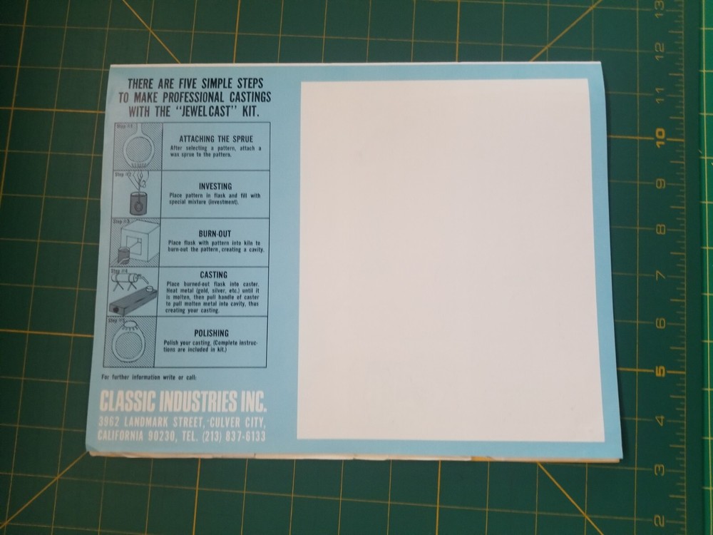 JewelCast Precious Metal Casting Kit brochure