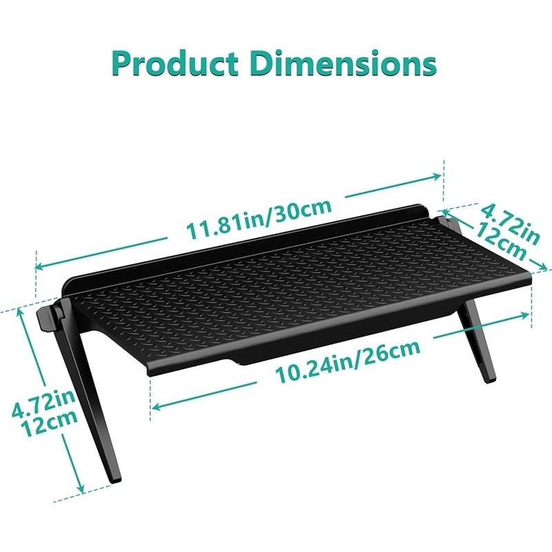 TV Top Shelf 2 Pack Adjustable Space Saving Tray Media Devices Remote Storage US