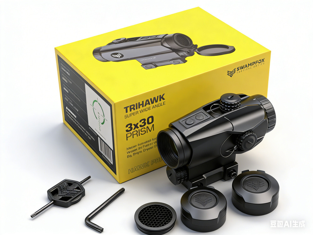 Swampfox Trihawk 3x30 Prism Scope Red BDC Reticle New