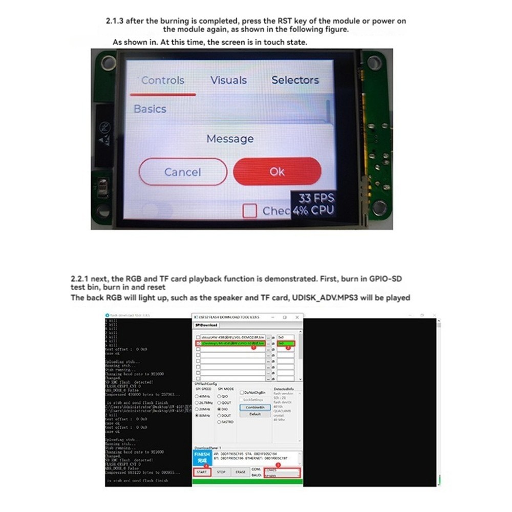 Development Board, 2.8 Touchscreen, WIFI + BT Development Board, 29033