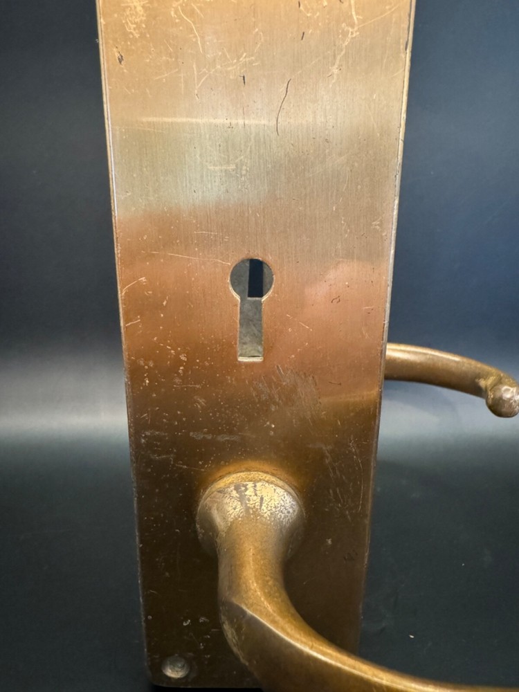 VINTAGE BRASS YALE DOOR HANDLES