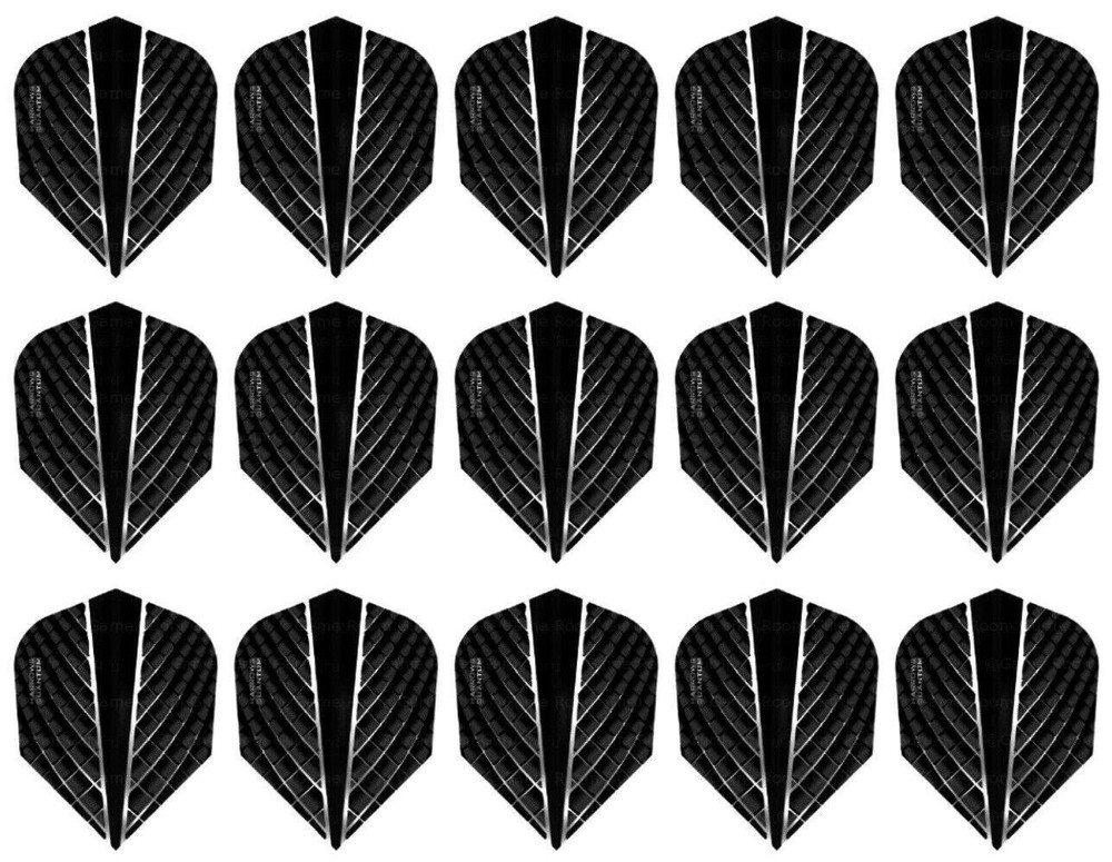 5 New Sets Harrows Quantum Standard Dart Flights - Black