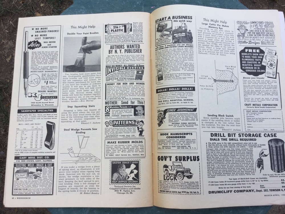 Vintage 1959 Workbench Magazine